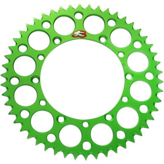 KLX 300 R (2020 - 2022) aluminum rear sprocket - 50 teeth green | RENTHAL