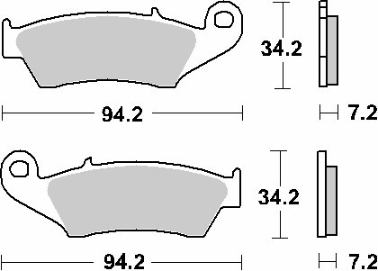 KLX 300 R (1997 - 2007) brakepads ceramic | SBS