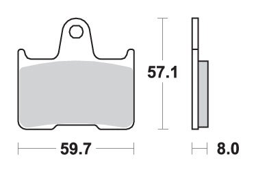 ZZ R 1400 (2006 - 2019) brakepads sintered rear | SBS