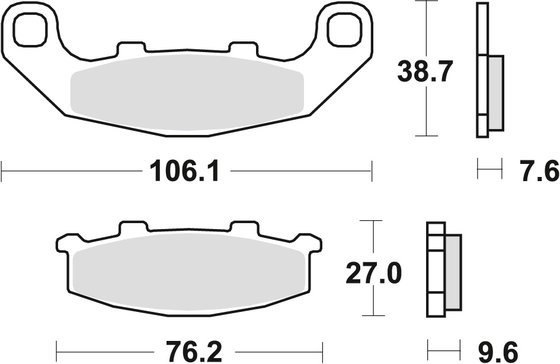 GPZ 500 S (2004 - 2009) allround organic standard brake pad | TRW