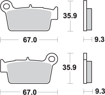 KX 450 F (2006 - 2023) brakepads racing sintered | SBS