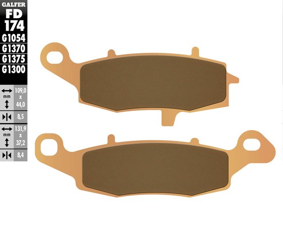 Z 750 S (2005 - 2006) street sinter brake pad for kawasaki (front) | GALFER