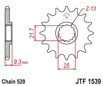 EX 400 NINJA (2018 - 2022) front sprocket 15tooth pitch 520 jtf153915 | JT Sprockets