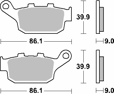 KLE 650 VERSYS (2015 - 2016)  sbs brakepads ceramic | SBS