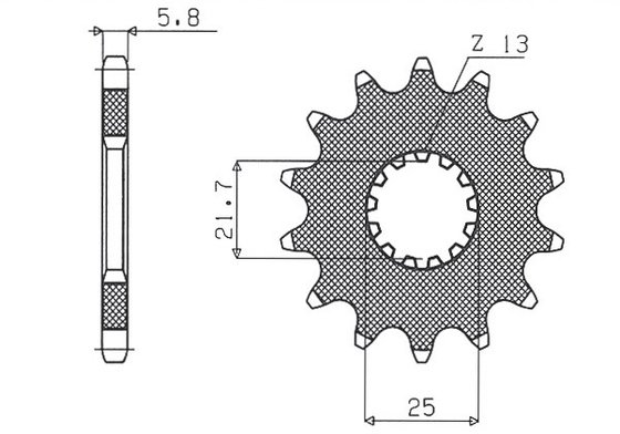 KLX 300 R (2003 - 2007) 520 14t front sprocket | SUNSTAR SPROCKETS