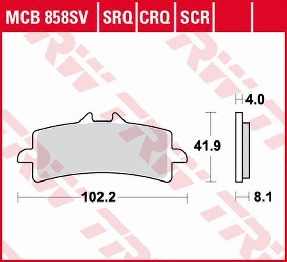 ZZ R 1400 PERFORMANCE SPORT (2016 - 2017) sv series sindered brake pads | TRW