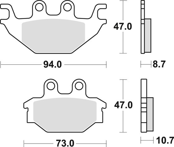 KVF 300 (2013 - 2022) sintered metal offroad brake pad | TRW