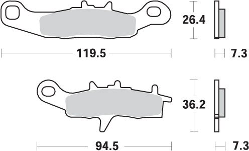 KL 250 (2000 - 2002) brakepads racing sintered | SBS