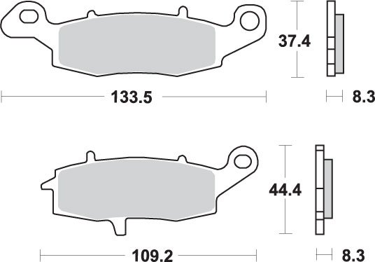 Z 750 (2004 - 2006) brakepads sintered | SBS