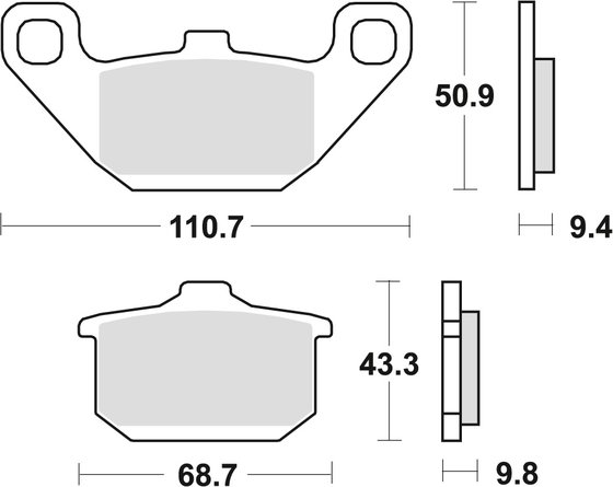 Z 1000 (1979 - 2005) allround organic standard brake pad | TRW