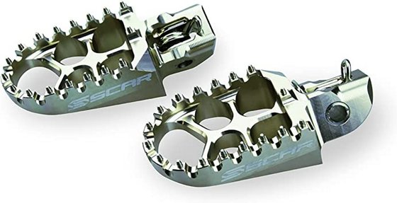 KX 250 F (2006 - 2021) evolution footpegs silver | SCAR