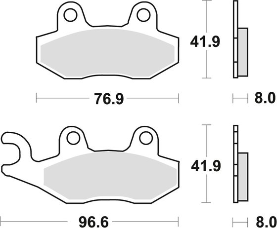 KLX 250 (2008 - 2016) sintered metal brake pad | TRW