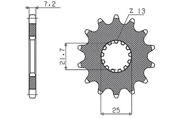 ZX 10 R SE NINJA (2018 - 2018) 17t 525 pitch black steel front replacement sprocket | SUNSTAR SPROCKETS