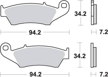 KLX 250 (1993 - 2007) brakepads racing sintered | SBS