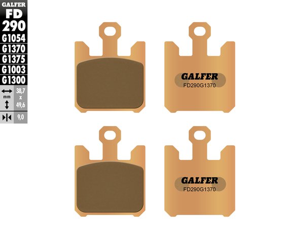 ZX 10R NINJA (2004 - 2005) street sinter brake pad | GALFER