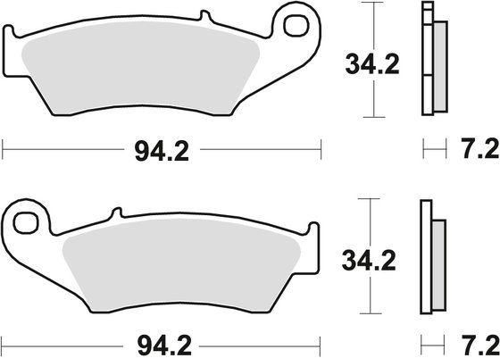 KLX 250 (1993 - 1995) allround organic standard brake pad | TRW