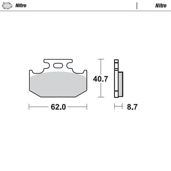 KLX 250 R (1993 - 1996) nitro offroad brake pad | MOTO-MASTER