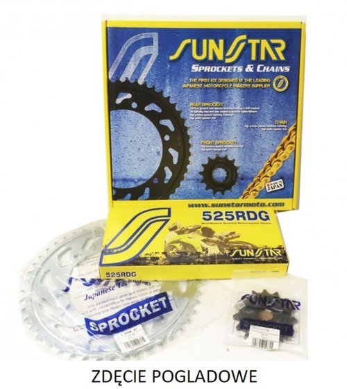 ZX 10R NINJA (2011 - 2017) steel chain kit for kawasaki zx10 (2011-2014) | SUNSTAR SPROCKETS