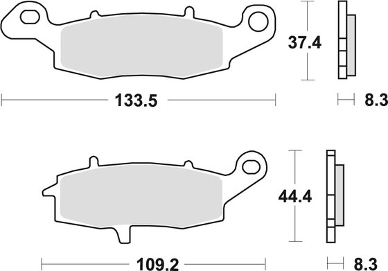 Z 750 (2004 - 2006) sintered metal brake pad | TRW