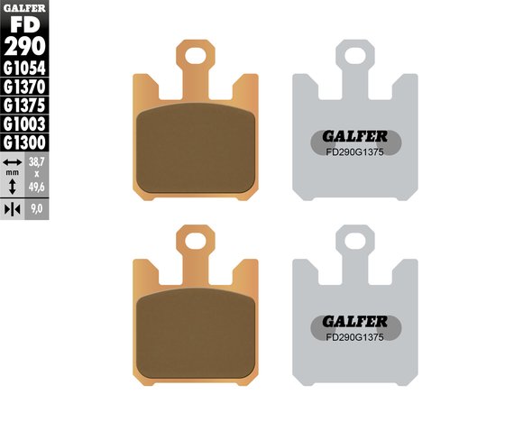 ZX 6R NINJA 636 (2005 - 2006) sport sinter brake pad | GALFER