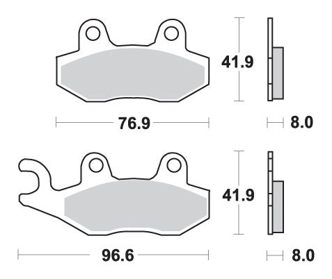 KLX 250 S (2009 - 2014) brakepads sintered offroad | SBS