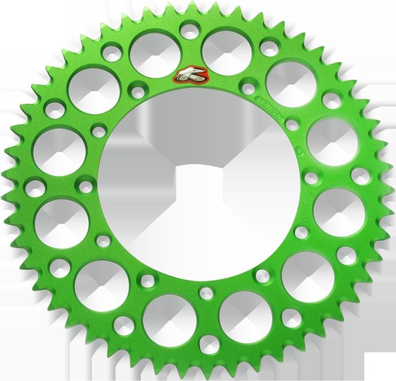 KLX 250 (1994 - 2020) aluminum rear sprocket - 49 teeth green | RENTHAL