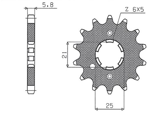 KX 250 (1987 - 1998) 520 14t front sprocket | SUNSTAR SPROCKETS