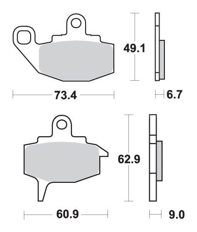 KLR 650 (1987 - 1994) brakepads ceramic | SBS