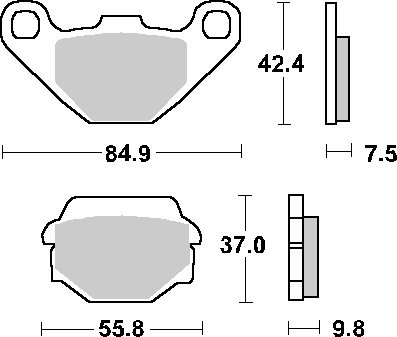 KLR 650 TENGAI (1989 - 1992) brakepads ceramic | SBS