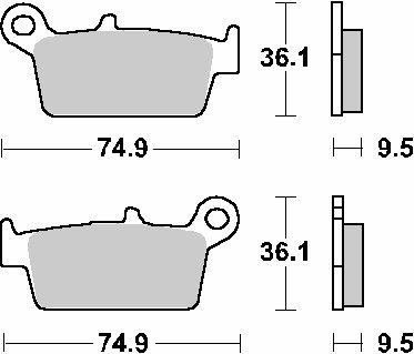 KX 500 (1996 - 2004) brakepads racing sintered | SBS