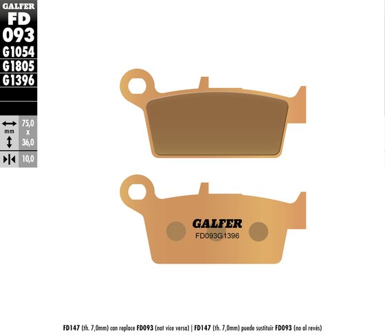 KX 500 (1995 - 2004) street sinter brake pad | GALFER