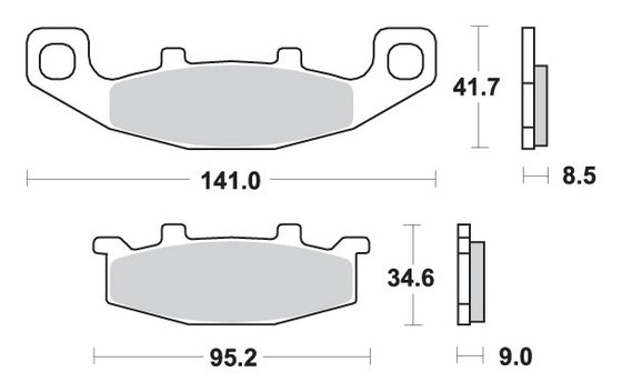 ZL 600 ELIMINATOR (1995 - 1998) brakepads sintered | SBS