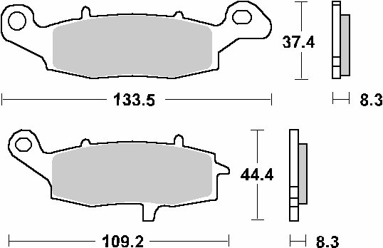 KLR 650 (1995 - 2004) brakepads ceramic | SBS