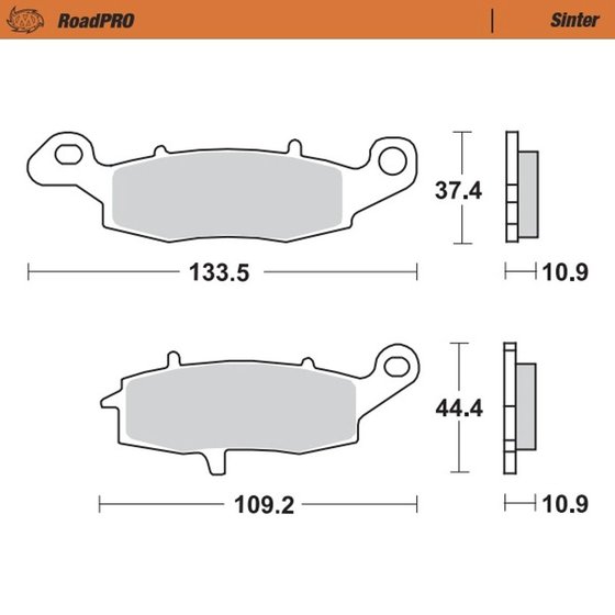 VN 900 VULCAN CLASSIC (2006 - 2022) sintered rear brake pad | MOTO-MASTER