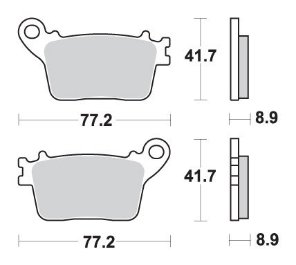 ZX 10 RR NINJA (2017 - 2023) brakepads sintered rear | SBS