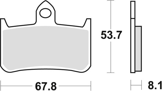 KLR 250 (1983 - 1989) allround organic standard brake pad | TRW