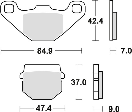 KMX 200 (1988 - 1989) allround organic standard brake pad | TRW