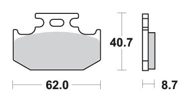 KDX 220 (1997 - 2005) brakepads sintered offroad | SBS