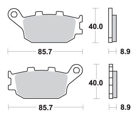 Z 650 (2017 - 2023) brakepads sintered rear | SBS