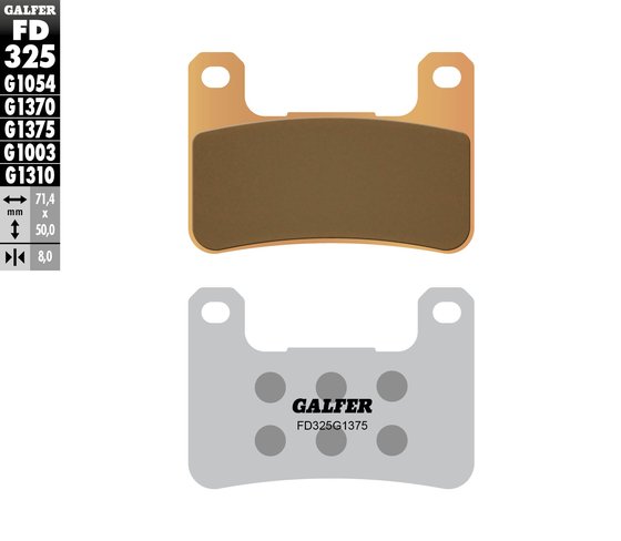 NINJA H2 SE (2018 - 2018) sport sinter brake pad | GALFER