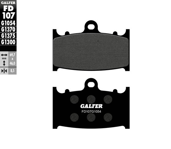 ZZ R 600 (1990 - 1993) semi-metal brake pad | GALFER