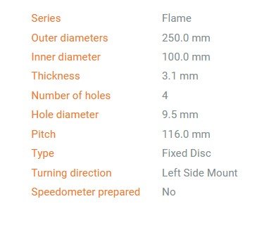 KDX 220 (1994 - 2005) flame front brake disc | MOTO-MASTER