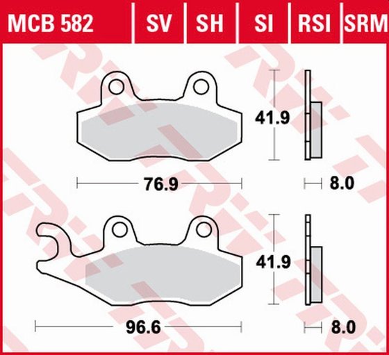 KLX 140 (2008 - 2017) rsi series sindered off-road race brake pads | TRW