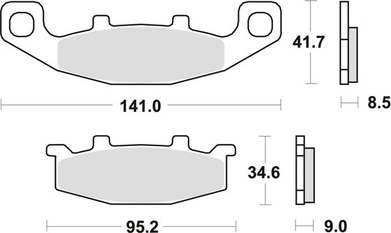 ZZ R 1100 (1990 - 1999) allround organic standard brake pad | TRW