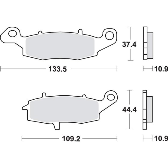 VN 1500 VULCAN MEAN STREAK (2002 - 2003) brakepads sintered rear | SBS