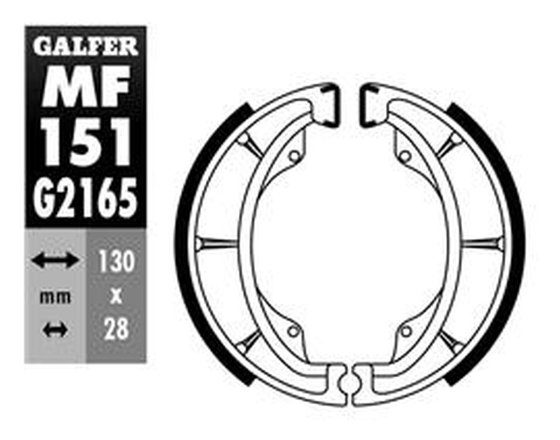 BN 125 ELIMINATOR (1988 - 2007) rear brake shoes | GALFER