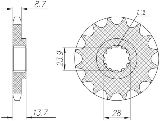 GPZ 1100 (1995 - 1997) 17t 530 pitch black steel front replacement sprocket | SUNSTAR SPROCKETS