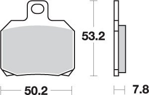 ZX 10R NINJA (2015 - 2023) brakepads sintered rear | SBS