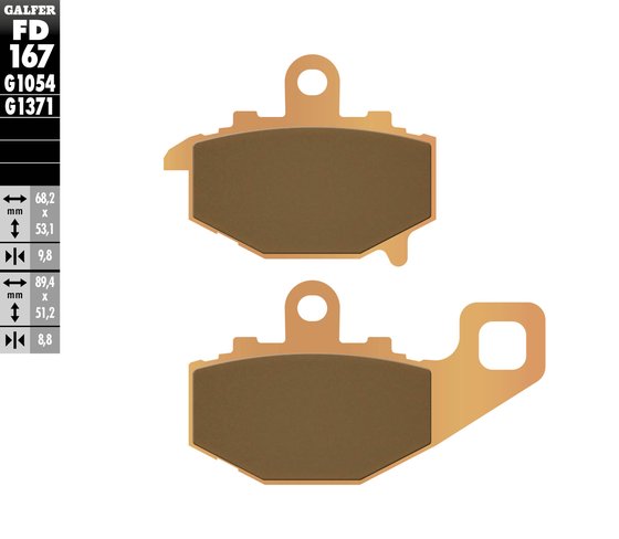 ZX 6R NINJA (2009 - 2009) street sinter brake pads for kawasaki rr | GALFER