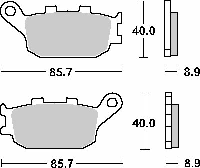 KLZ 1000 VERSYS (2012 - 2023) brakepads ceramic | SBS